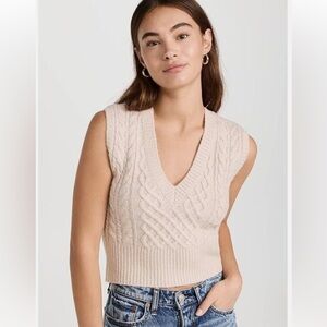 Rag & Bone Elizabeth Cable Knit Sweater Vest. Never worn. XS.